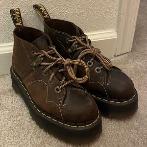 Dr. Martens Church Arc Crazy Horse Platform Monkey Boots Size US M5/W6